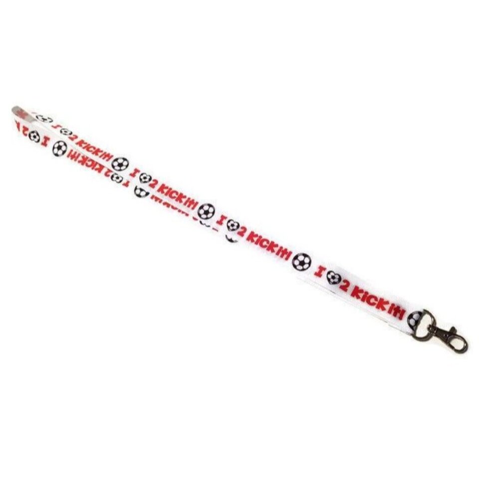 I like to Kick It Soccer Lanyard Keychain